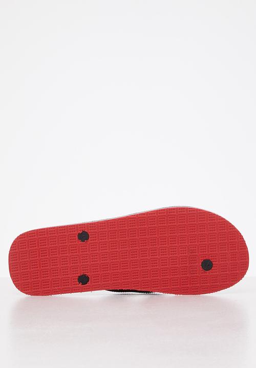 Aca Joe - Aj logo flip-flop - black