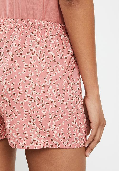 Calvin Klein - Sleep shorts - collage stripe - lilac bud