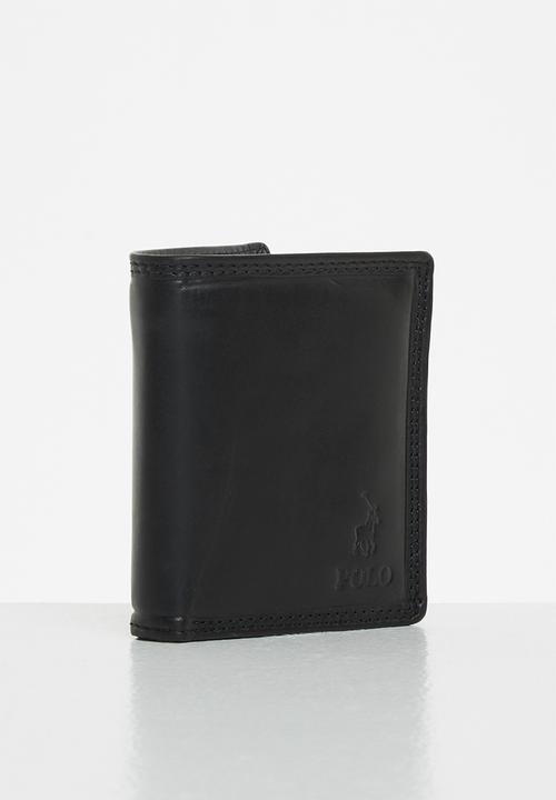 POLO - Billfold extra card flap - black