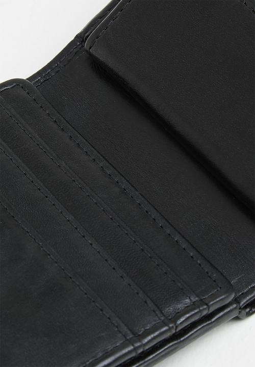 POLO - Billfold extra card flap - black