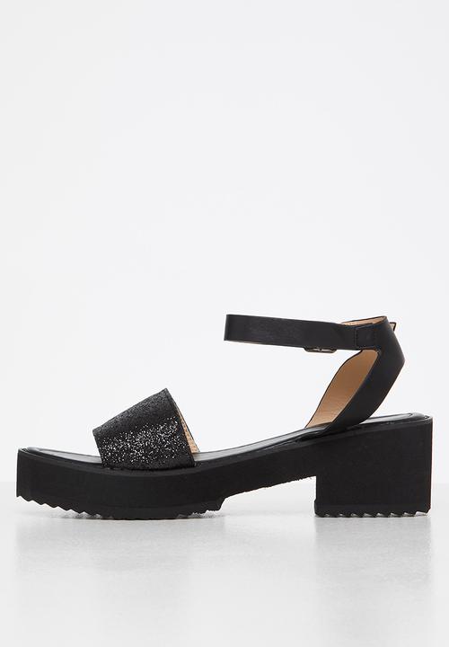 Miss Black - Grunge2 block heel -  black