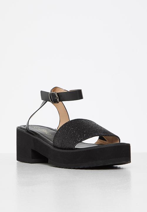 Miss Black - Grunge2 block heel -  black