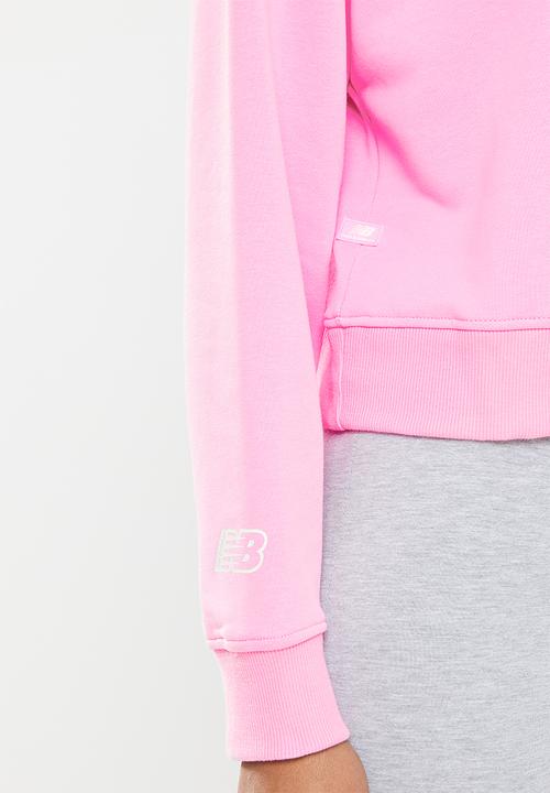New Balance  - Nb essentials magnify fleece hoodie - orbit pink