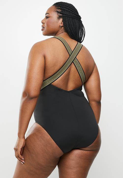 Calvin Klein - Ck curve plunge onepiece - black