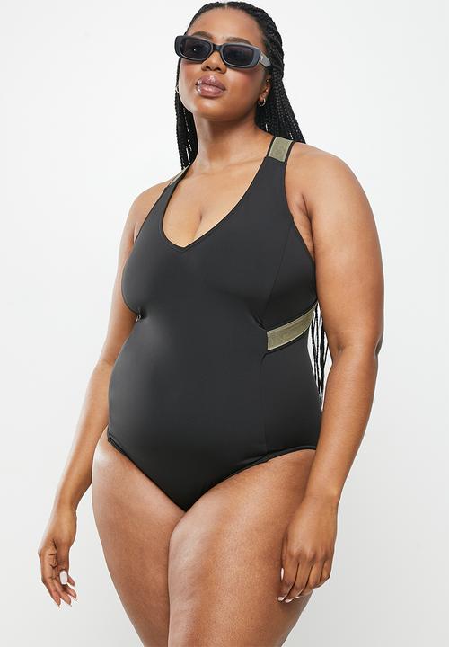 Calvin Klein - Ck curve plunge onepiece - black