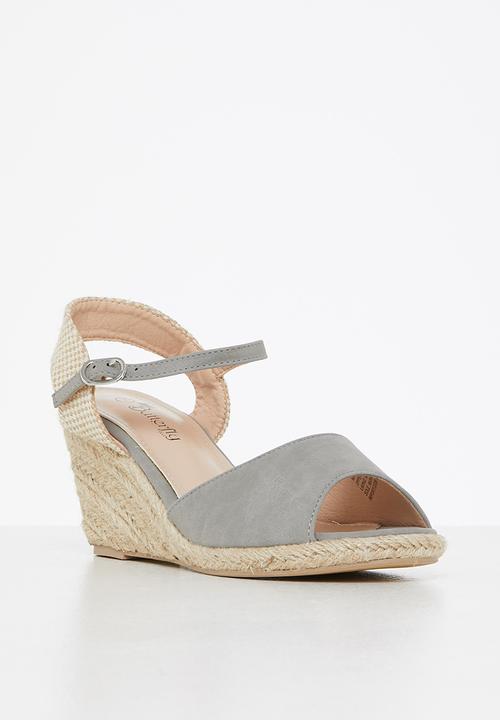 Butterfly Feet - Robyn 1 espadrille wedge heel - grey
