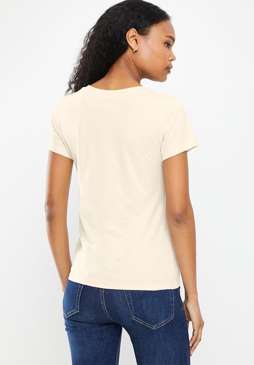 Calvin Klein - Institutional logo 2-pack tee - bright white & eggshell