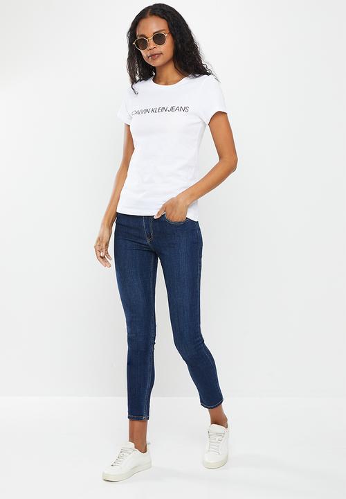 Calvin Klein - Institutional logo 2-pack tee - bright white & eggshell