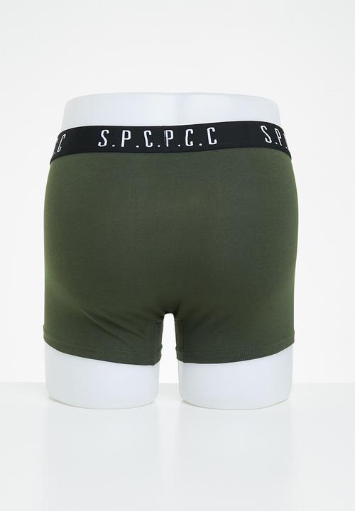 S.P.C.C - Signature boxer brief underwear - Dark moss