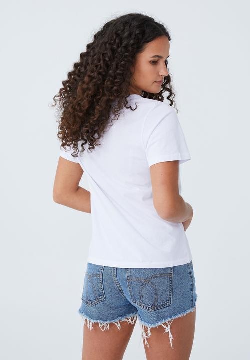 Cotton On - Low rise denim short - off shore rip blue