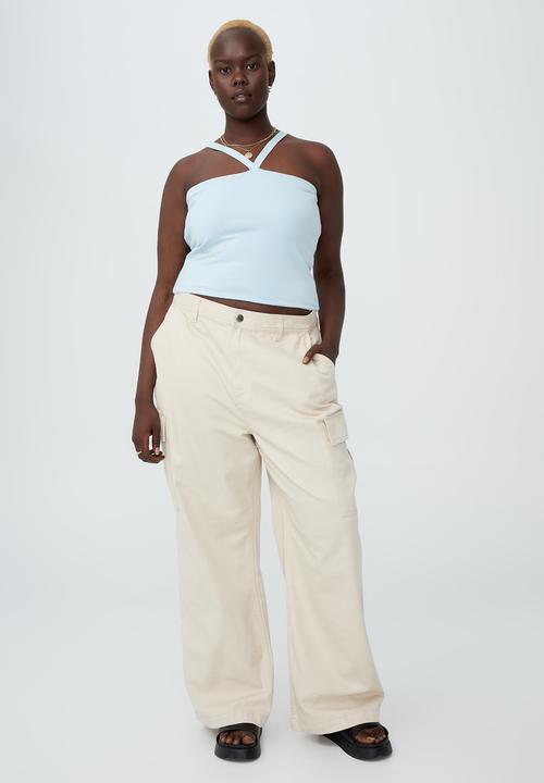 Cotton On - Curve bobbie cargo pant - stone