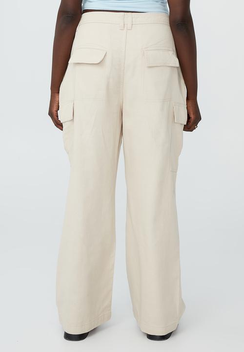 Cotton On - Curve bobbie cargo pant - stone
