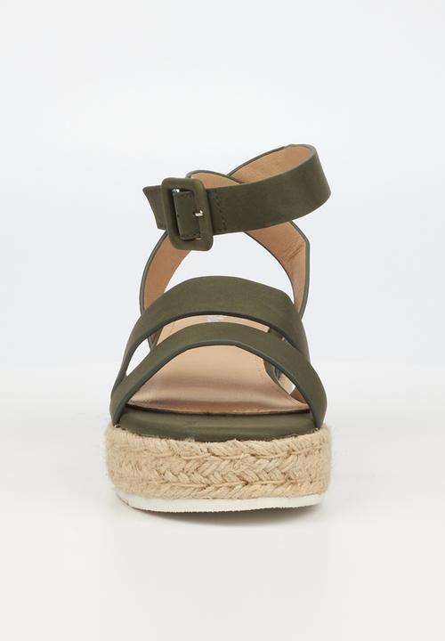 Miss Black - Steffi2 espadrille wedge heel - olive