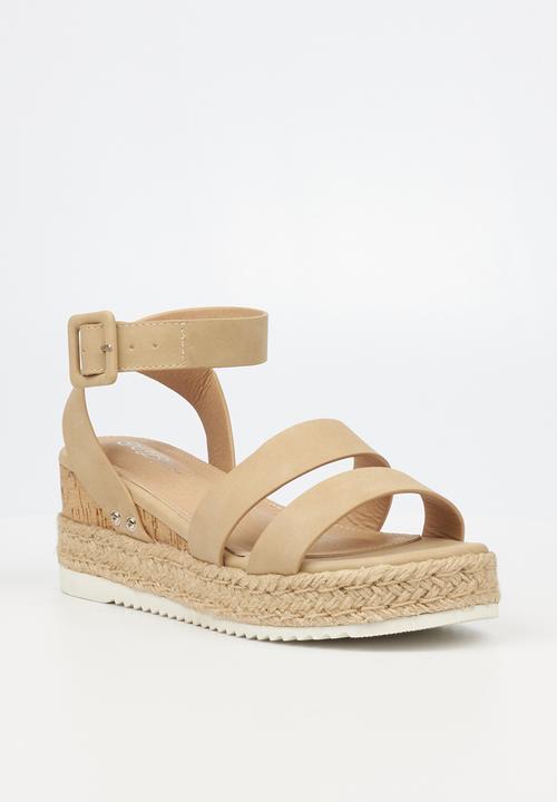 Miss Black - Steffi2 espadrille wedge heel - neutral