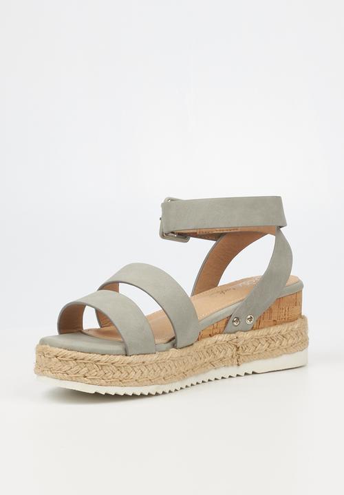 Miss Black - Steffi2 espadrille wedge heel - grey