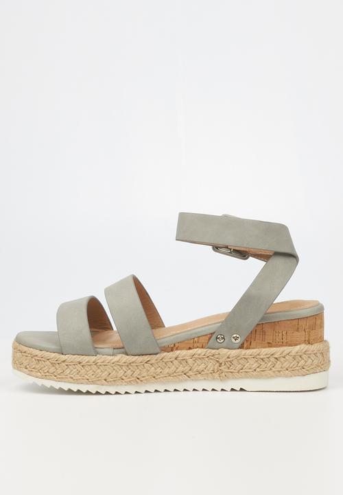 Miss Black - Steffi2 espadrille wedge heel - grey