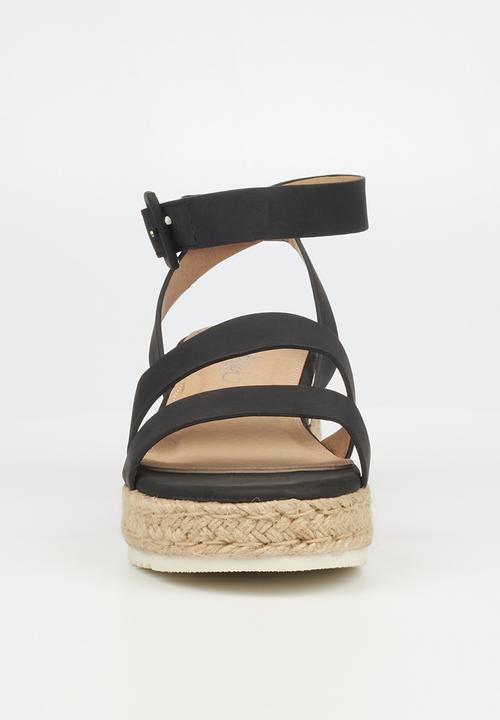 Miss Black - Steffi2 espadrille wedge heel - black