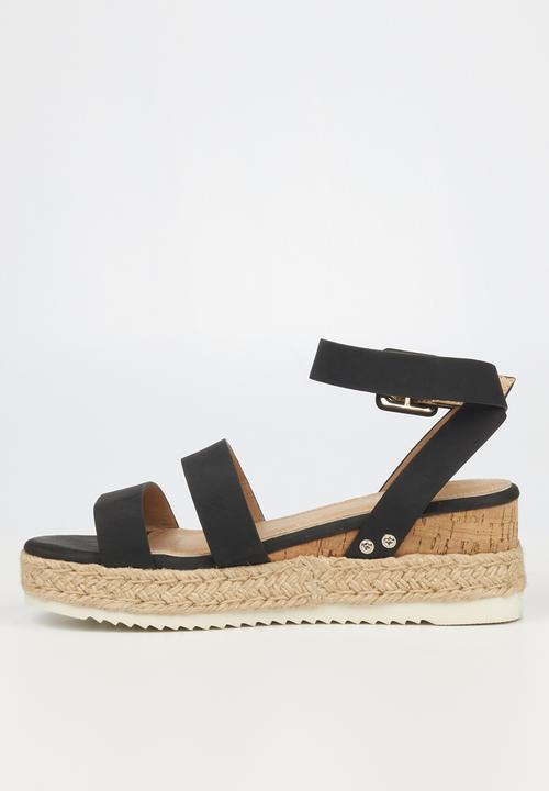 Miss Black - Steffi2 espadrille wedge heel - black