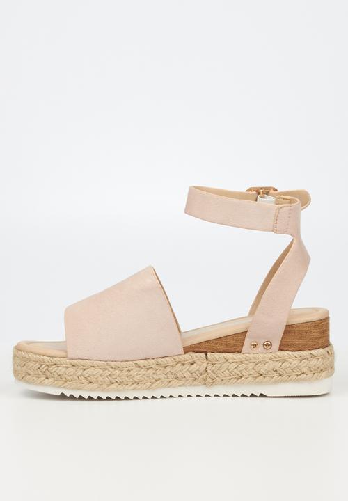 Miss Black - Steffi1 espadrille wedge heel - pink