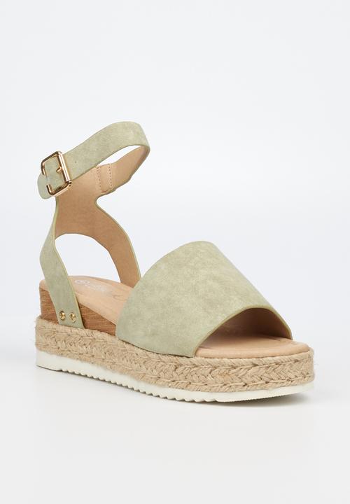 Miss Black - Steffi1 espadrille wedge heel - mint