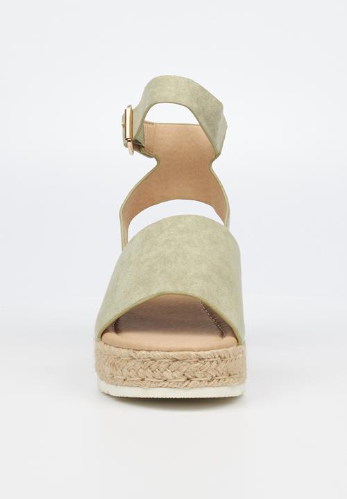 Miss Black - Steffi1 espadrille wedge heel - mint