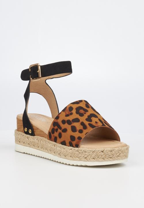 Miss Black - Steffi1 espadrille wedge heel - leopard