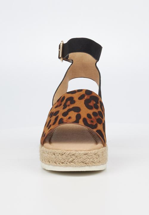 Miss Black - Steffi1 espadrille wedge heel - leopard