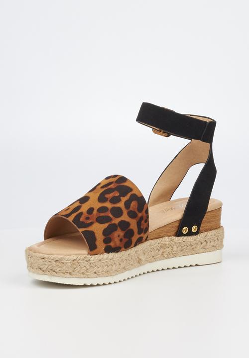 Miss Black - Steffi1 espadrille wedge heel - leopard