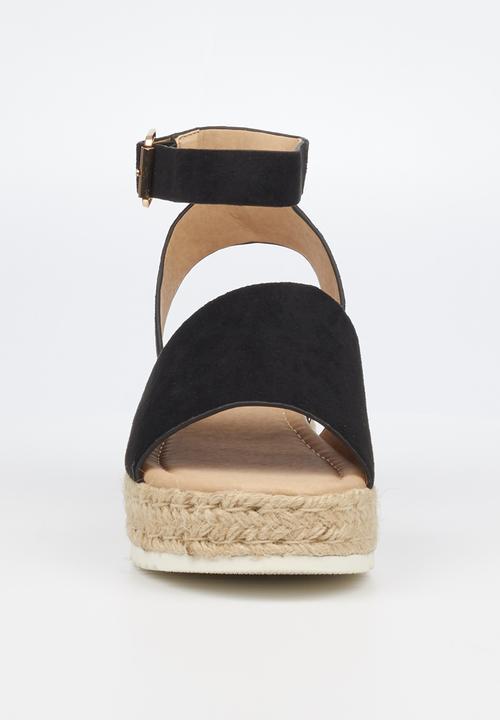 Miss Black - Steffi1 espadrille wedge heel - black