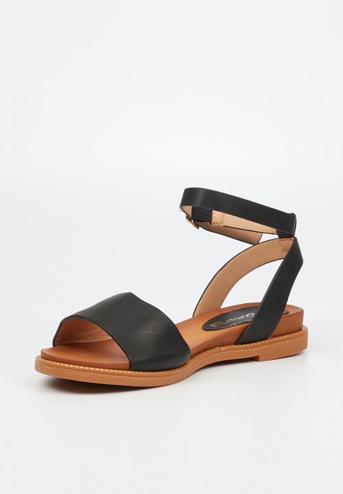 Butterfly Feet - Ellie 1 ankle tie sandal - black