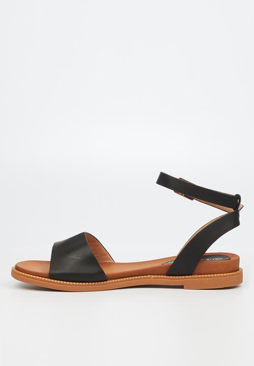 Butterfly Feet - Ellie 1 ankle tie sandal - black