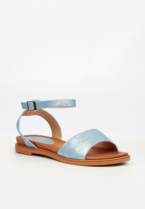Butterfly Feet - Ellie 3 ankle tie sandal - blue