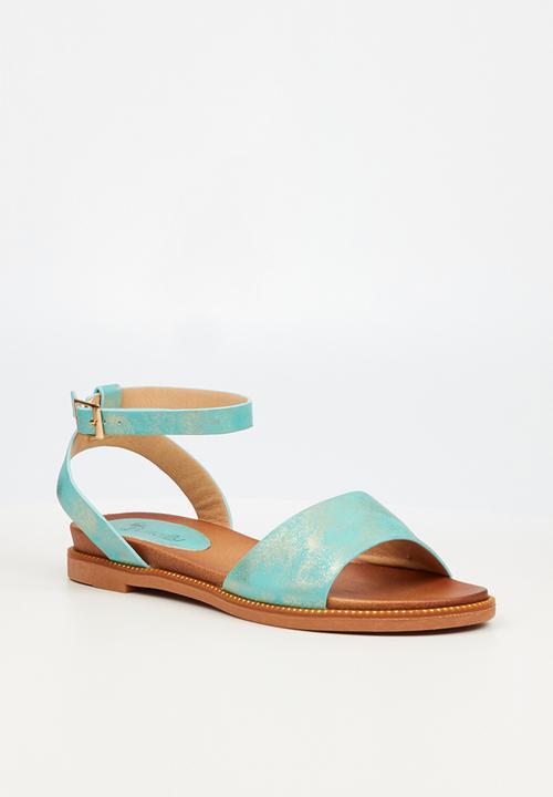 Butterfly Feet - Ellie 3 ankle tie sandal - mint