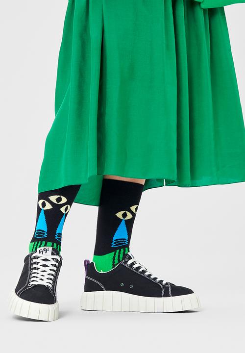 Happy Socks - Eye see you socks - black & green