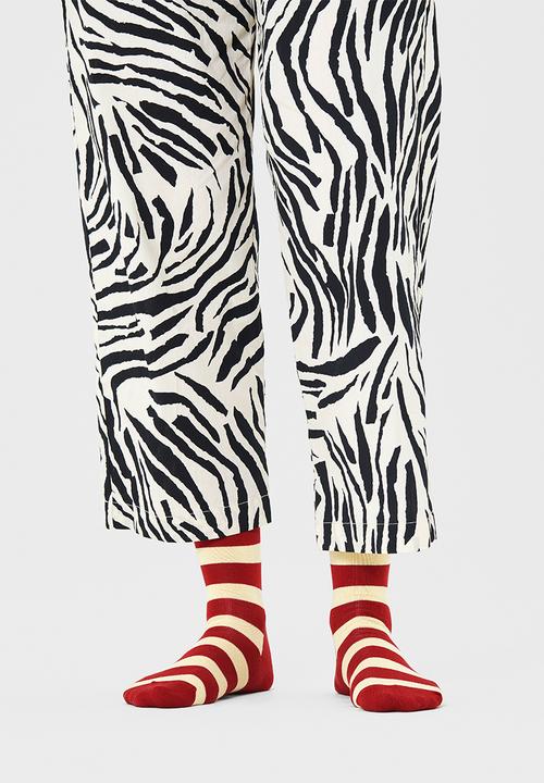 Happy Socks - Stripe socks - red & white