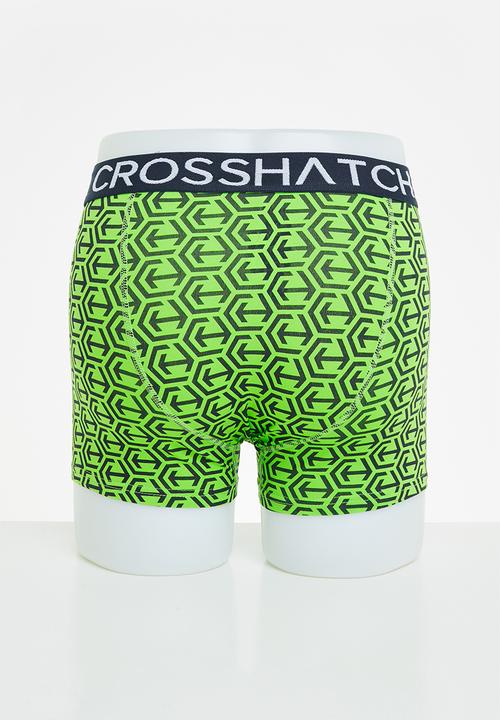 Crosshatch - Hexaline ch 3-pack boxer shorts - jasmine green & navy