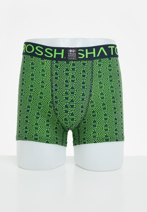 Crosshatch - Hexaline ch 3-pack boxer shorts - jasmine green & navy
