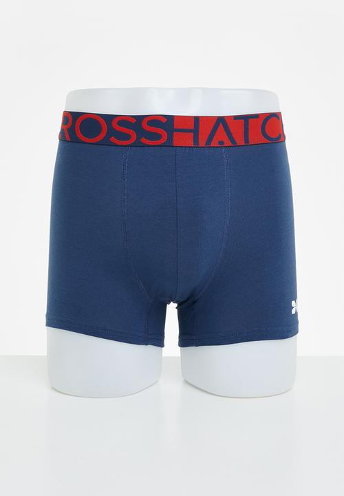 Crosshatch - Foran ch 3-pack boxer shorts - insignia blue & samba red 