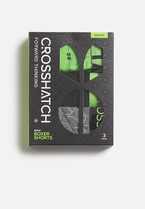 Crosshatch - Verino ch 3-pack boxer shorts - jasmine green & black