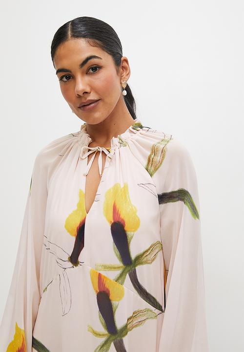 edit - Baby frill raglan tiered maxi dress - yellow iris