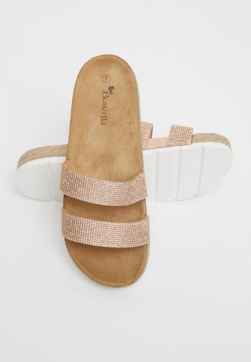 Butterfly Feet - Amaia 2 espadrille slide - rose gold