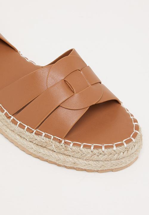Madison® - Caitlin espadrille flatform sandal - tan