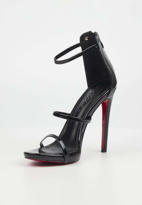 Miss Black - Bou1 barely there stiletto heel - black