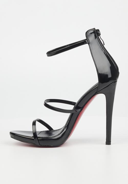 Miss Black - Bou1 barely there stiletto heel - black