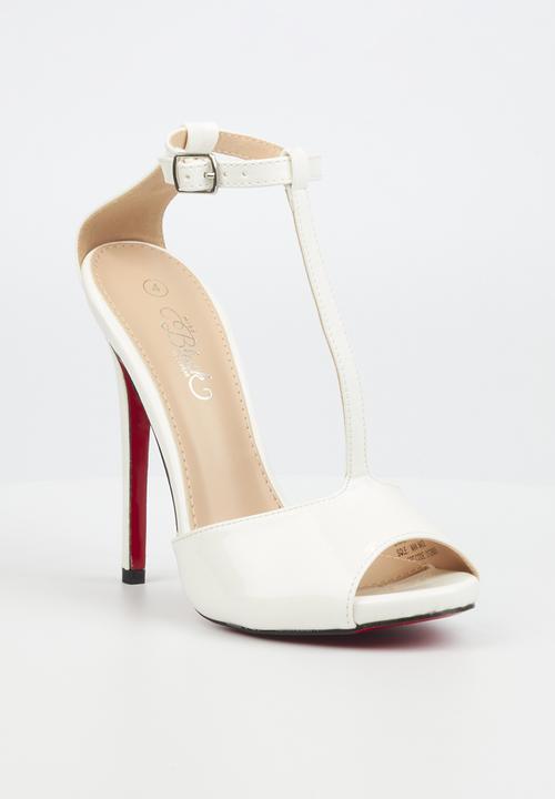 Miss Black - Bou2 barely there stiletto heel - white