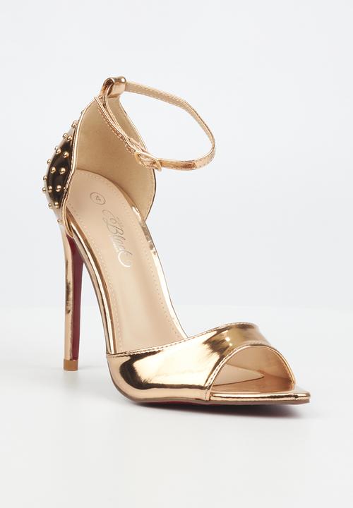 Miss Black - Dagger5 barely there stiletto heel - rose gold