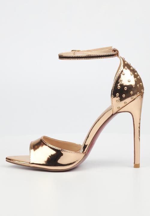Miss Black - Dagger5 barely there stiletto heel - rose gold