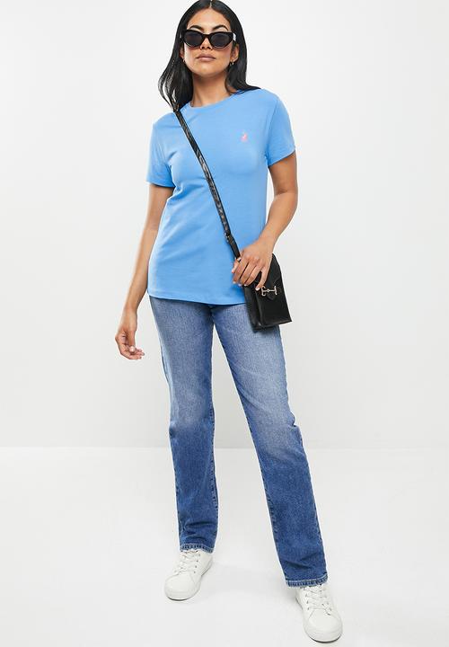 POLO - Kelly short sleeve basic crew neck T-shirt - blue