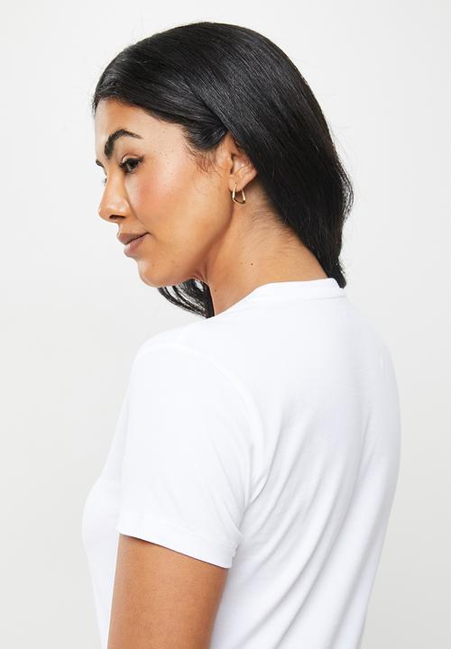 POLO - Allie basic short sleeve essential crew neck T-shirt - white