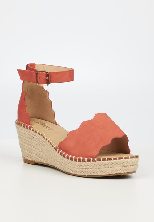 Miss Black - Jayda1 espadrille wedge heel - orange